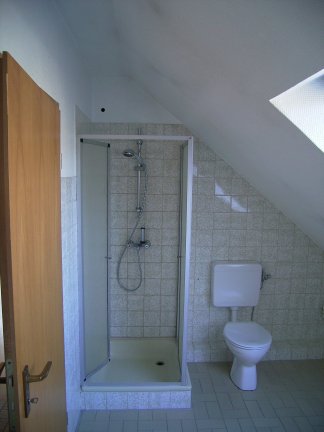 Foto: Badezimmer Dusche (z.Zt) und WC